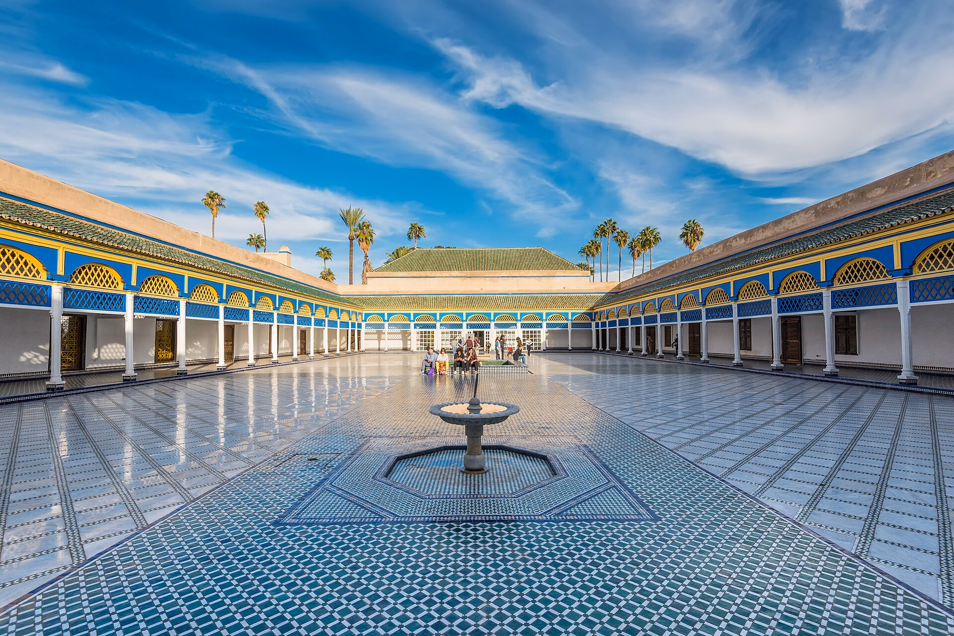 Courtyard of the Bahia Palace in Marrakech